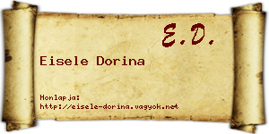 Eisele Dorina névjegykártya